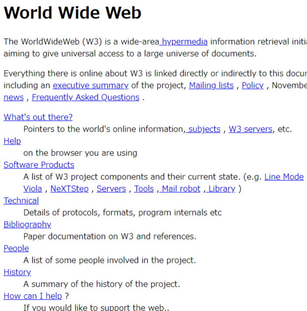 The World Wide Web project